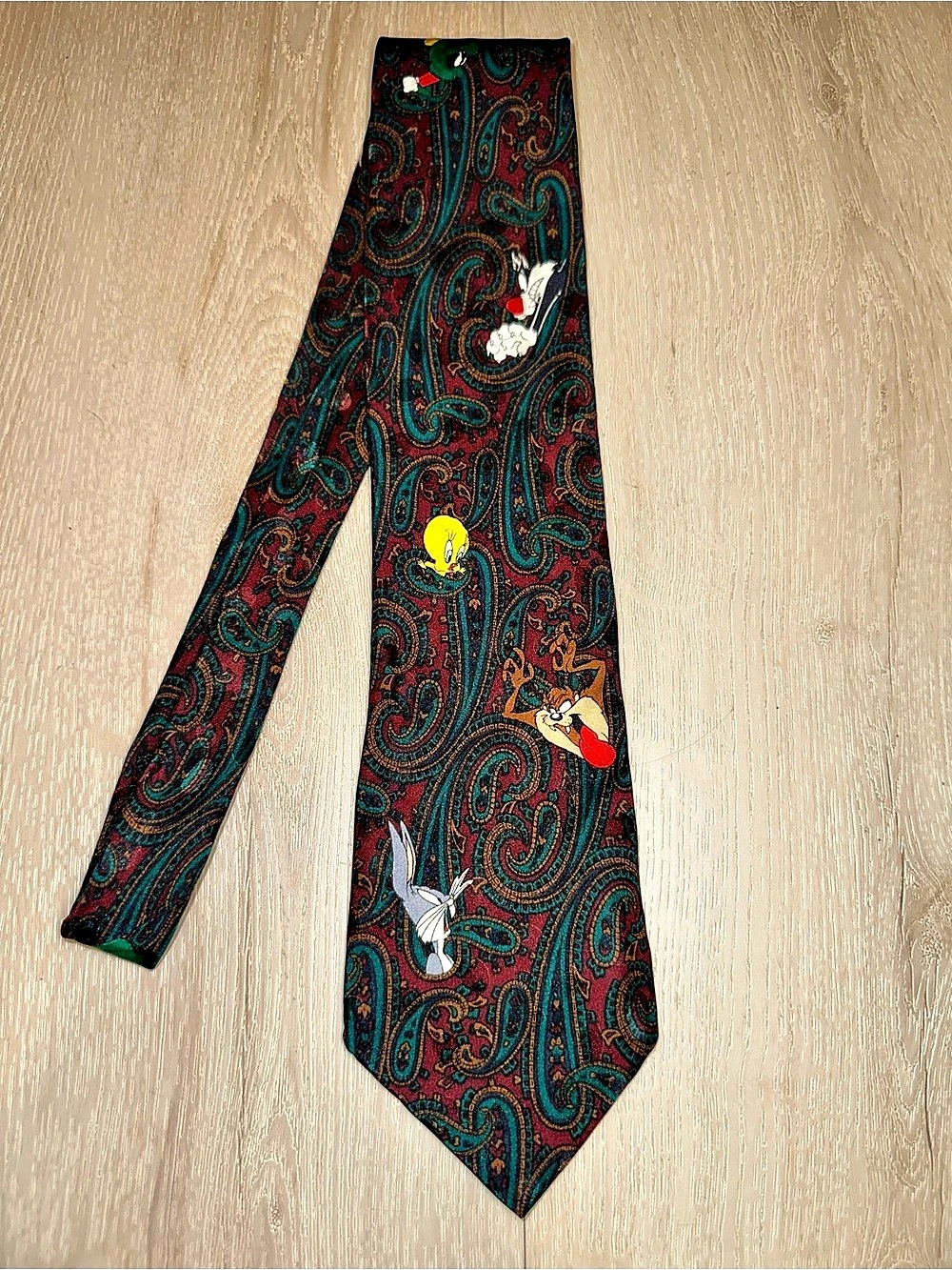 Looney Tunes Paisley Silk Tie
